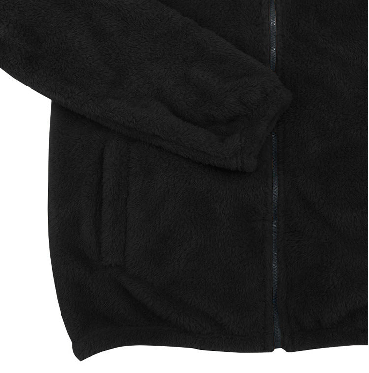2025 Cross-Border Jacket Men's Autumn and Winter Double-Sided Velvet Warm Jacket Amazon Loose Hooded Casual Jacket