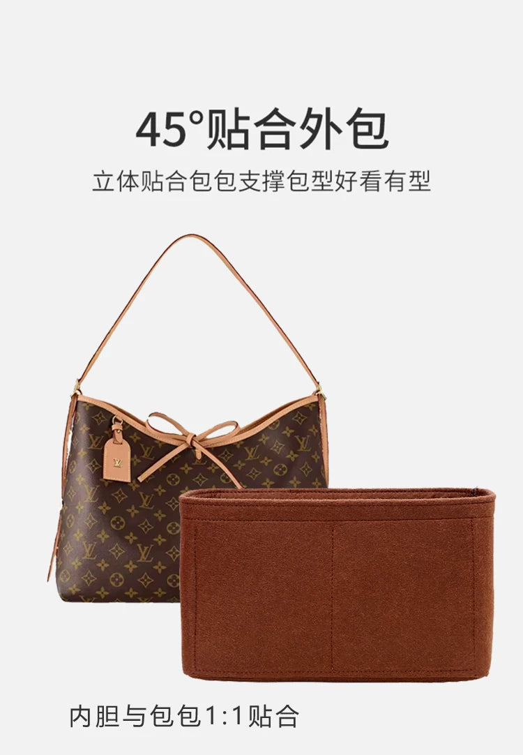 Handbag organizer insert medium-sized storage bag