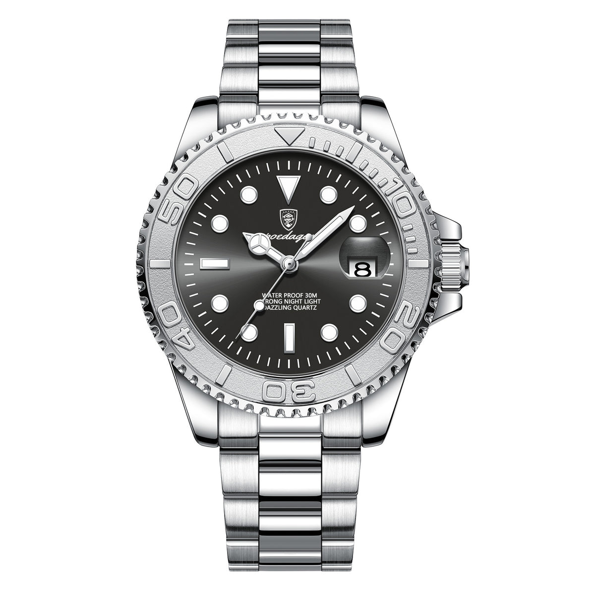 Swiss brand new waterproof luminous men's watch fashion quartz watch live foreign trade explosions a generation of hair