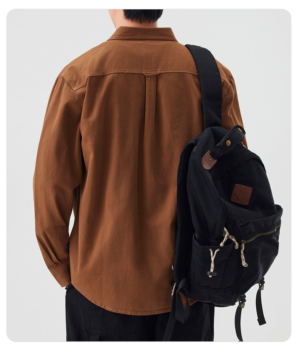 Men's Solid Colour Long-Sleeve Casual Shirt