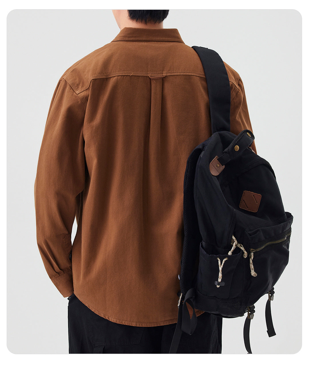 Men's Solid Colour Long-Sleeve Casual Shirt