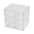 Transparent Jiugongge six-grid dustproof drawer storage box stationery jewelry 12-grid cosmetics Desktop Storage