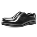 [One-piece Oxford Shoes-Hand-brushed] Men's Leather Shoes Business Dress British Style Groom Leather Shoes Men