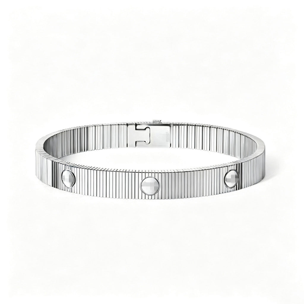 New Style Striped Screw Bracelet, Stainless Steel Plated with 18K Gold, Waterproof, Non-Fading, Titanium Steel High-End Luxury Bracelet