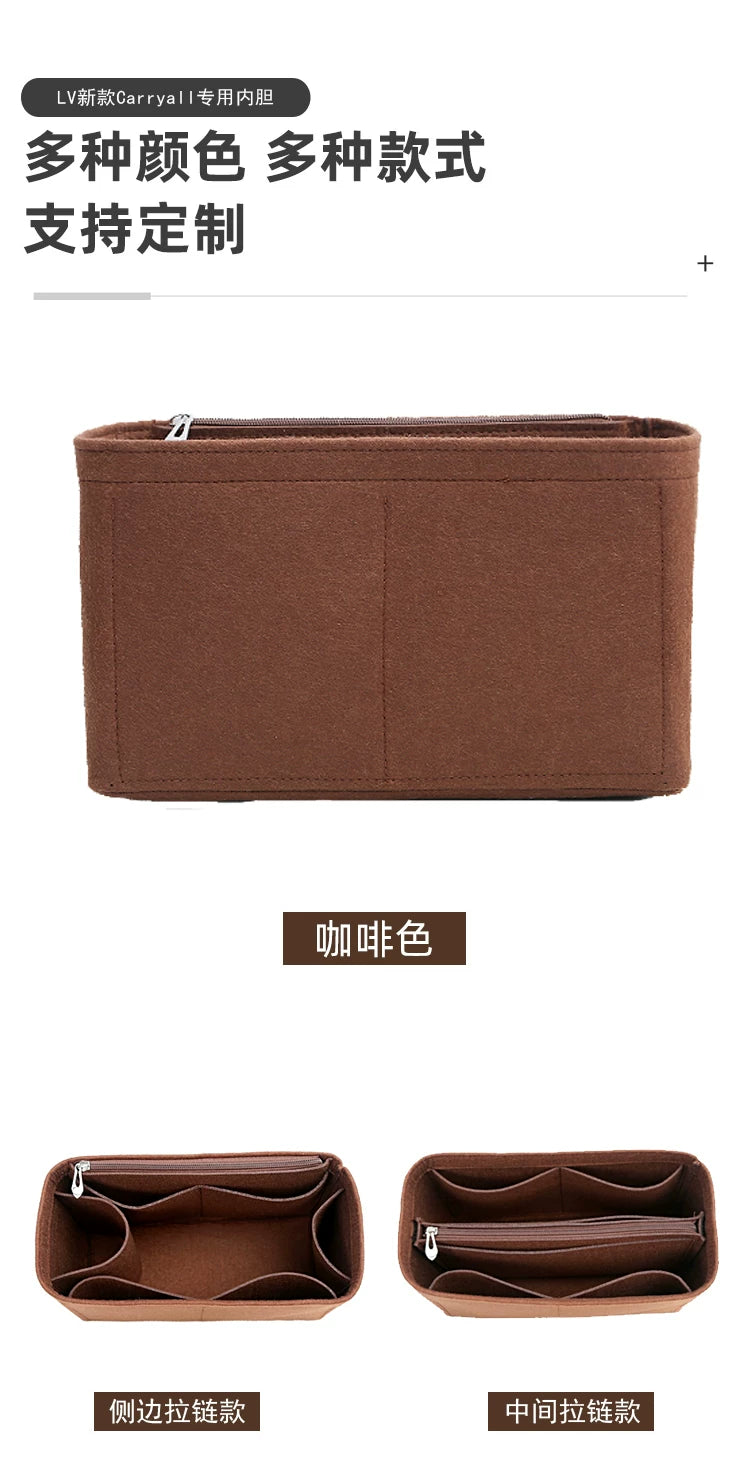 Handbag organizer insert portable handbag storage