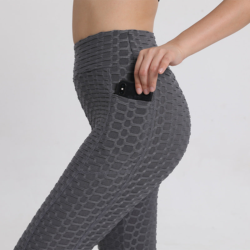 Women's High-Waist Jacquard Yoga Leggings