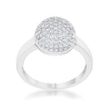 Brie 0.6ct CZ Rhodium Contemporary Sphere Ring-0