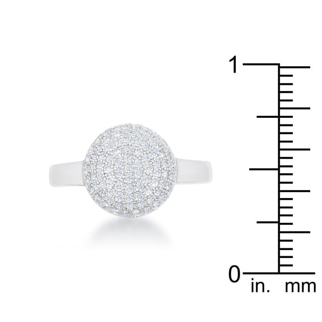 Brie 0.6ct CZ Rhodium Contemporary Sphere Ring-1