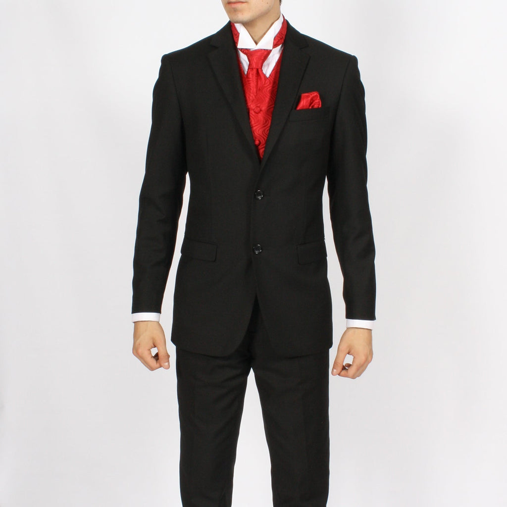 Ferrecci Mens PV150 - Red with Red Back Adjustable Vest Set-1