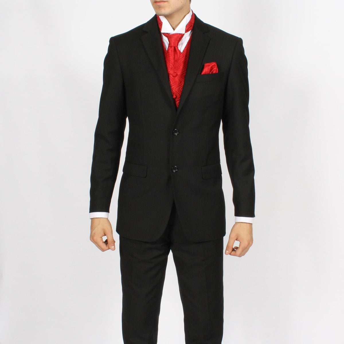 Ferrecci Mens PV150 - Red with Red Back Adjustable Vest Set-1