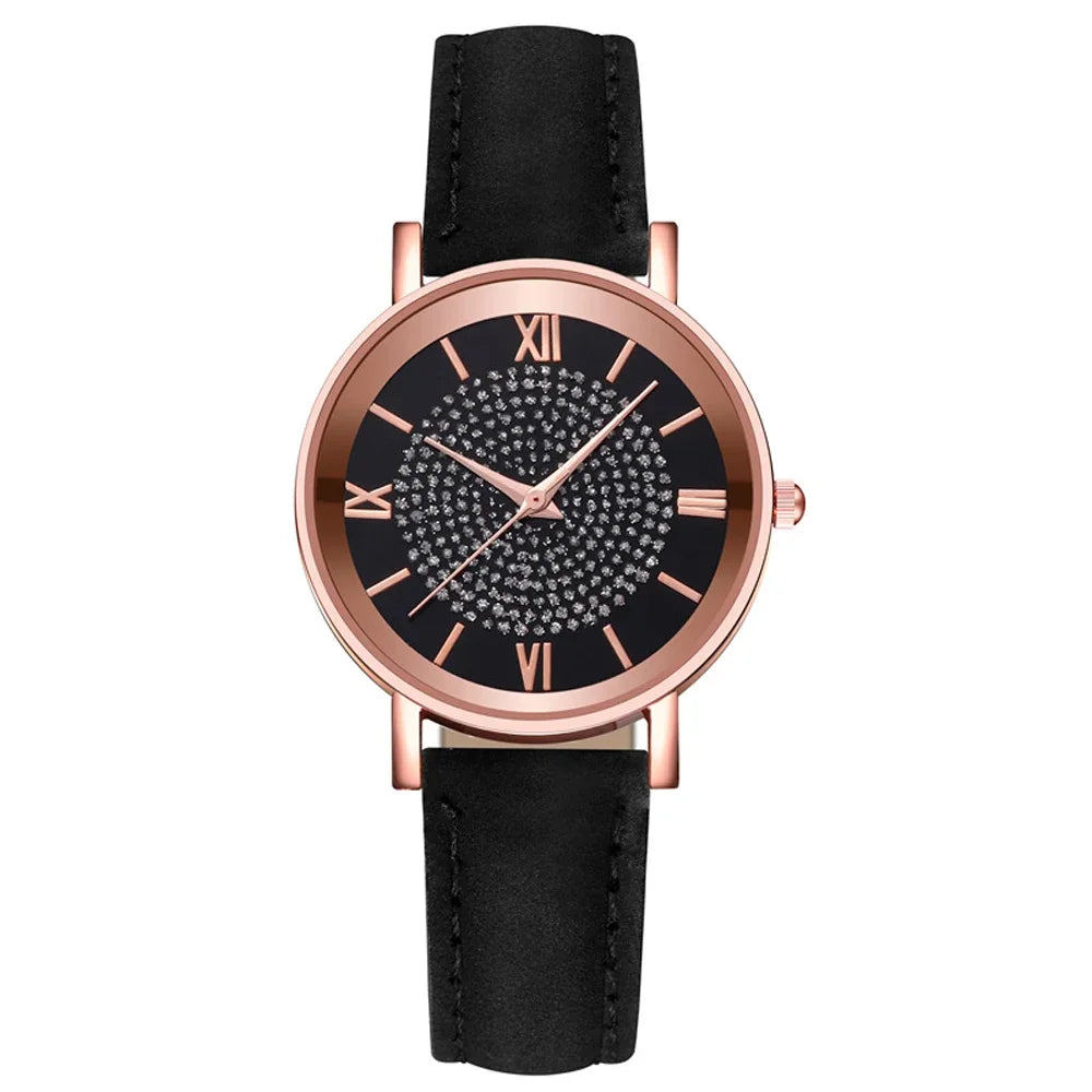 2025 New Women Watch Luxury Female Quartz Wristwatch Leather Belt Dial Casual Fashion Bracelet Ladies Girls Clock Gifts