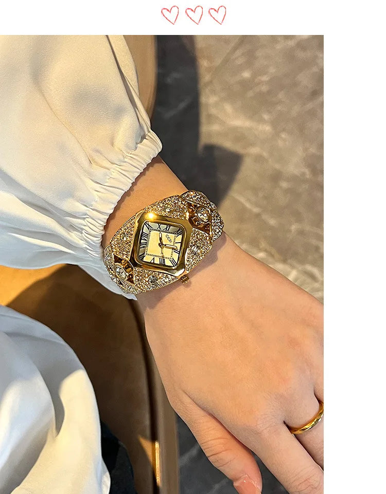 Elegant Rhinestone Ladies Bracelet Watch