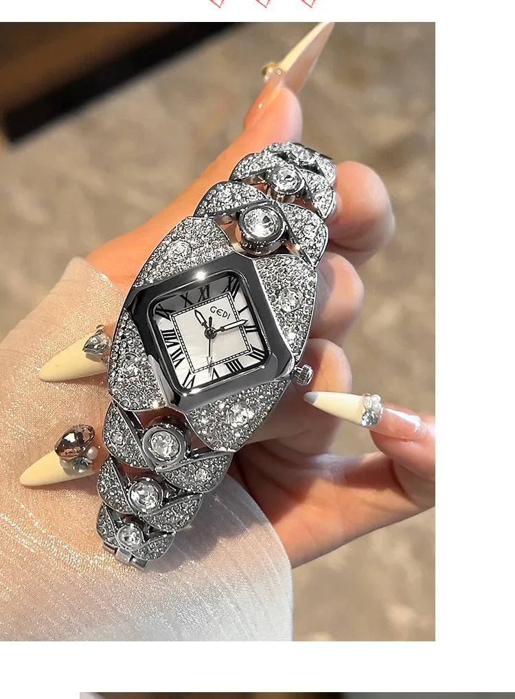 Elegant Rhinestone Ladies Bracelet Watch