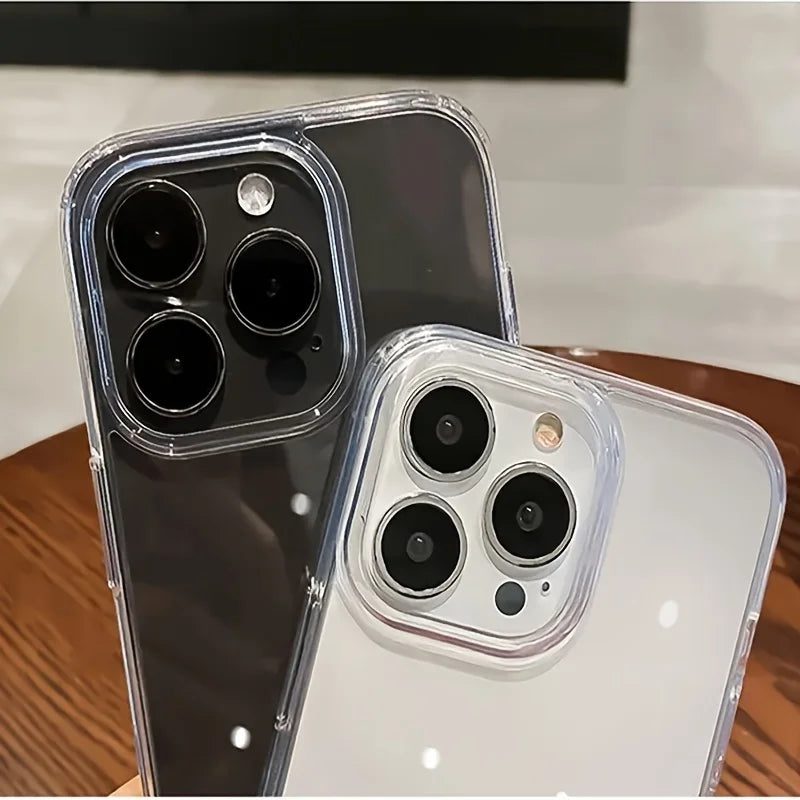 Luxury Transparent Phone Case For iPhone 18 17 Air 16 15 14 Plus 13 12 11 Pro Max Shockproof HD Clear Hard Acrylic Back Cover