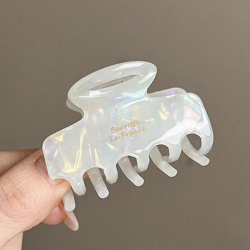 French Women's Hair Clips Elegant Acetate Hair Claw Medium Size Sweet Shark Clip Exquisite Korean Headwear Hairs Accessories