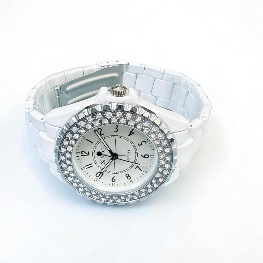 Promotion Item Fashion Women Rhinestone Quartz Wrist Watch Black Dial Nice Gift Ship With Tracking Number Wholesale Price
