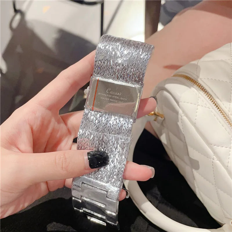 Gold Quartz Women's Watch Luxury Fashion Large Dial Water Resistant Dress Bracelet Ladies Wristwatches Reloj Mujer