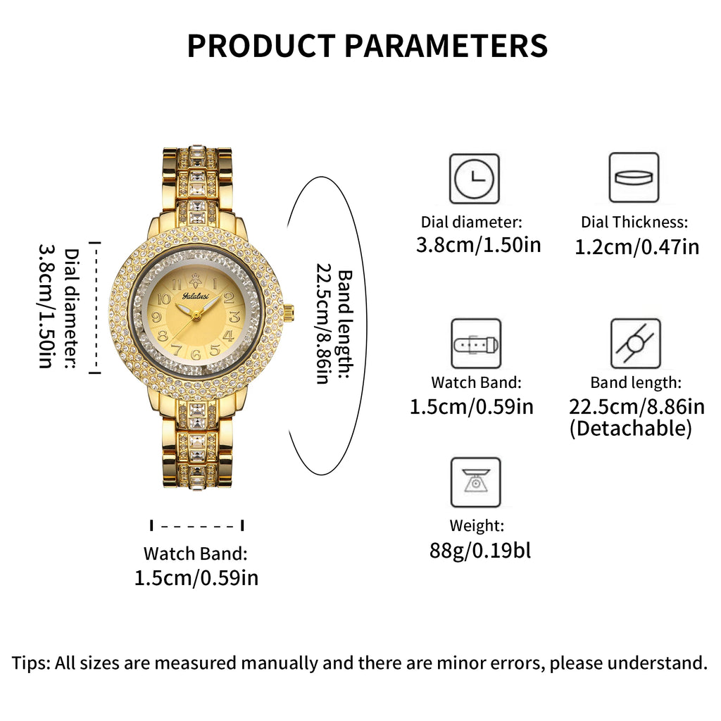 Luxury Rhinestone Bracelet Quartz Watch