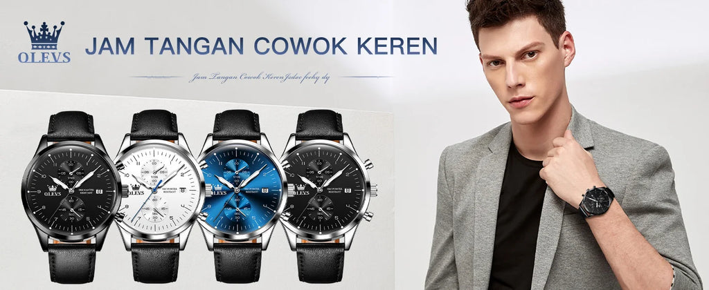 OLEVS 2880 Mens Watch Classic Original Multifunctional Quartz Watch Waterproof Luminous Date Watches For Men Box Gift