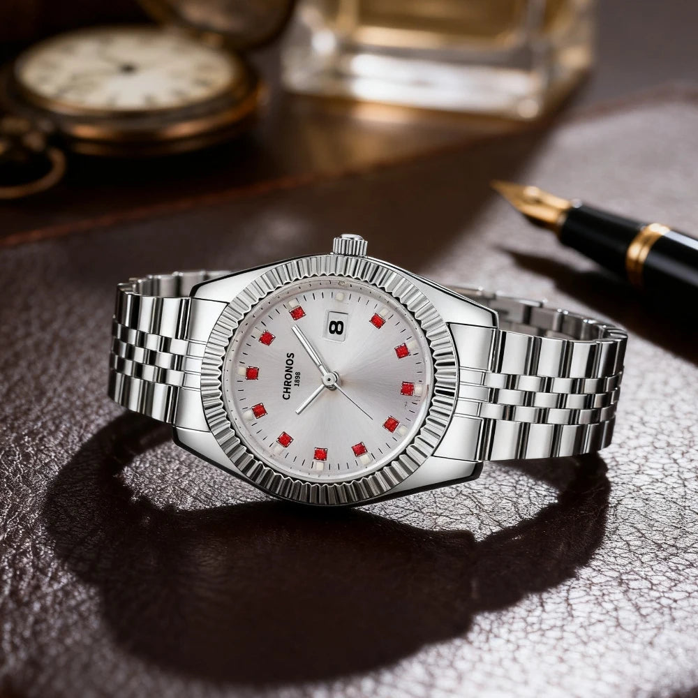 Luxury Brand New Women's Wristwatch Elegant Quartz Watch 32mm Ladies Fashion Waterproof Watches Stainless Steel Rhinestone Clock