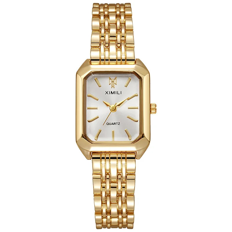 Elegant Rectangle Luxury Ladies Quartz Watch Stainless Steel Strap Women Wristwatch Reloj Mujer Relogio Feminino Female Gift