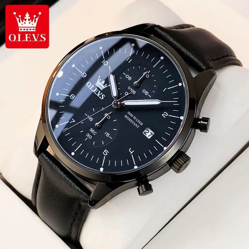 OLEVS 2880 Mens Watch Classic Original Multifunctional Quartz Watch Waterproof Luminous Date Watches For Men Box Gift