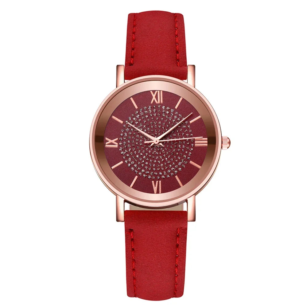 2025 New Women Watch Luxury Female Quartz Wristwatch Leather Belt Dial Casual Fashion Bracelet Ladies Girls Clock Gifts
