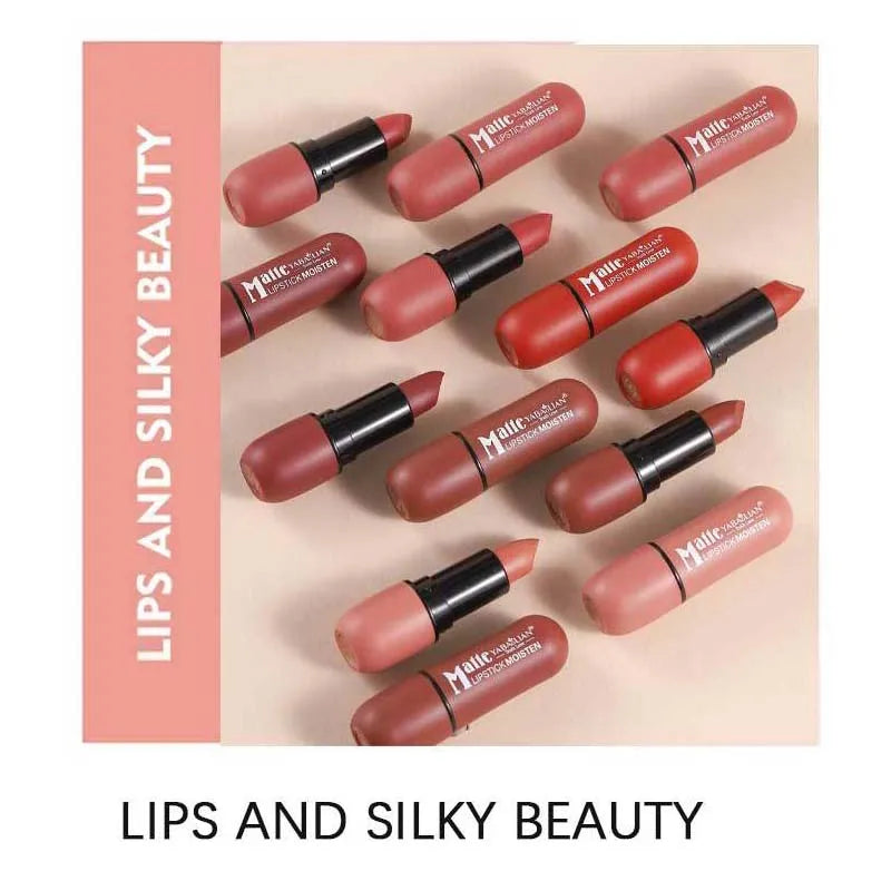 6-Color Matte Lipstick: Velvet Lip Color, Smooth, Waterproof, Long-Lasting Color Lip Makeup-4