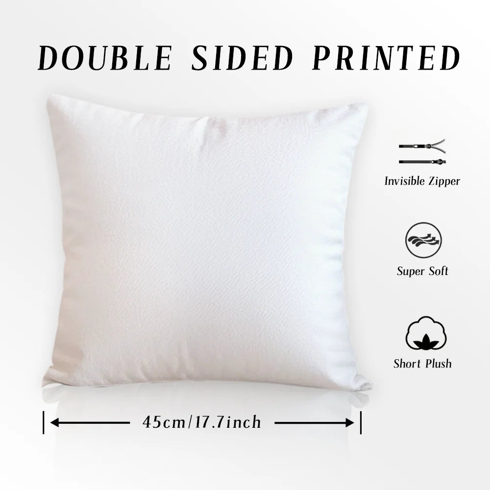 S-SmithS-F-FashionS-P-Paul Pillow Case Anti-dustmite Pillowcase Invisible zipper silky short plush Sofa cushion cover