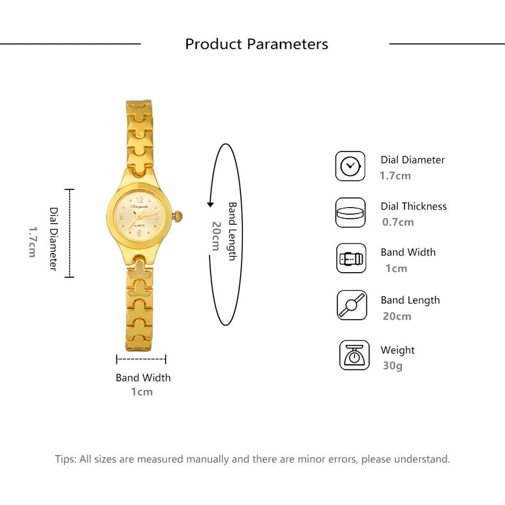 Gold Dial Elegant Quartz Bracelet Watch