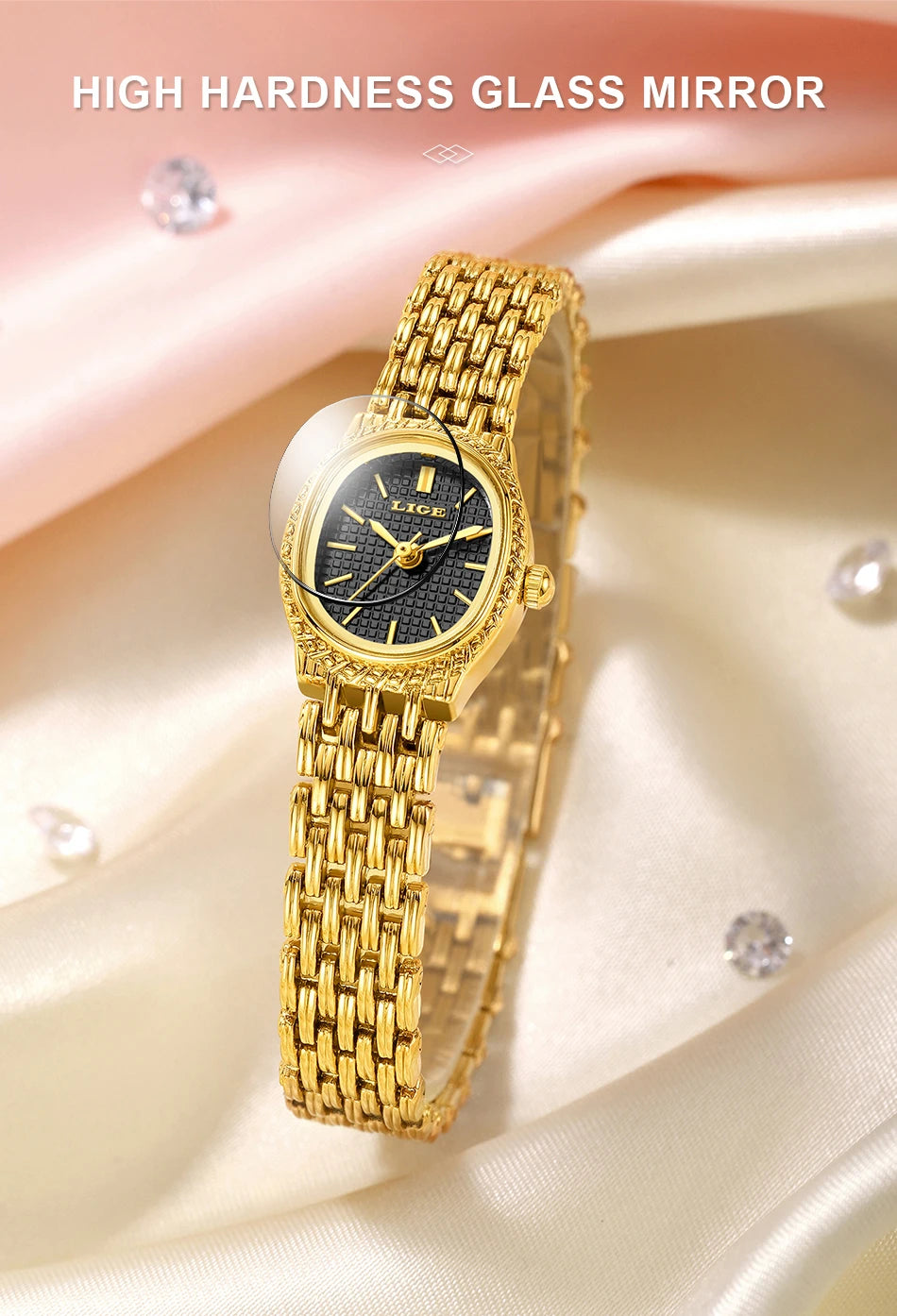 LIGE 2026 Elegant Quartz Woman Watch Classic Fashion Luxury Simple Dial Waterproof Ladies Bracelet Women's Wristwatch Clock Gift