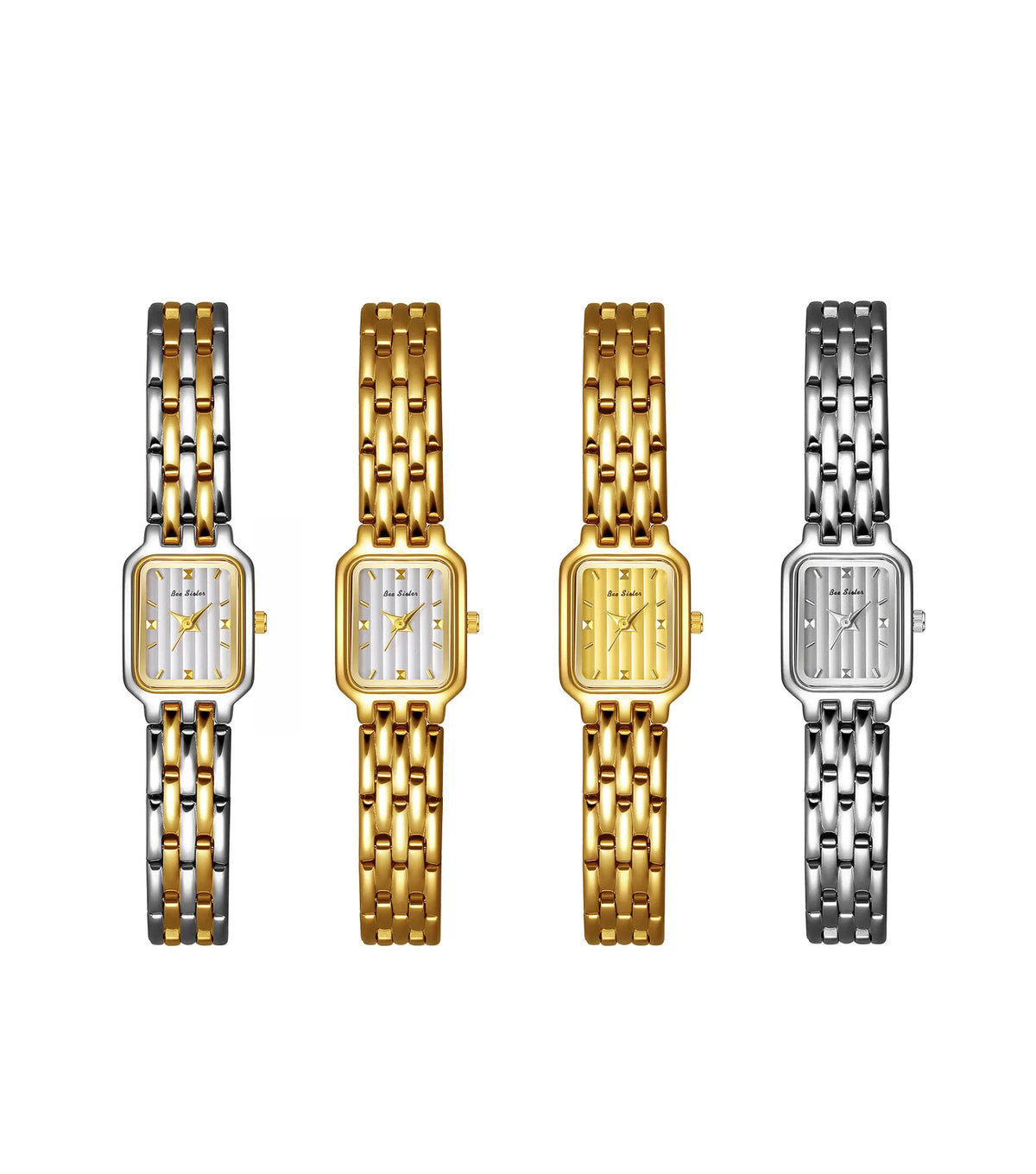 Women’s Fashion Square Small Dial Watch Stainless Steel Bracelet Luxury Quartz Wristwatch Simple Lady Dress Gift 2025 New