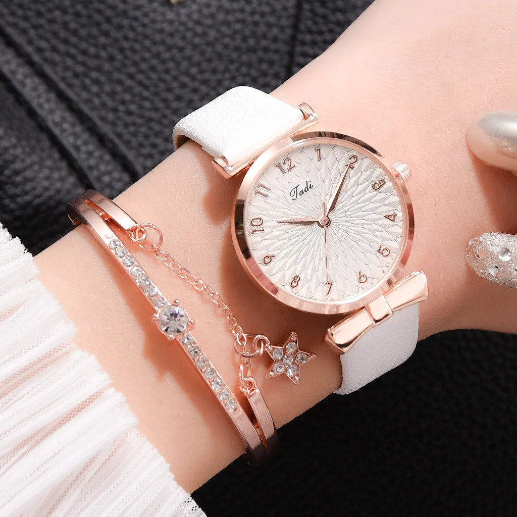 Women Bracelet Set Quartz Watches For Women Rose Gold Magnetic Watch Ladies Pink Dial Wrist Watch Clock Female Relogio Feminino
