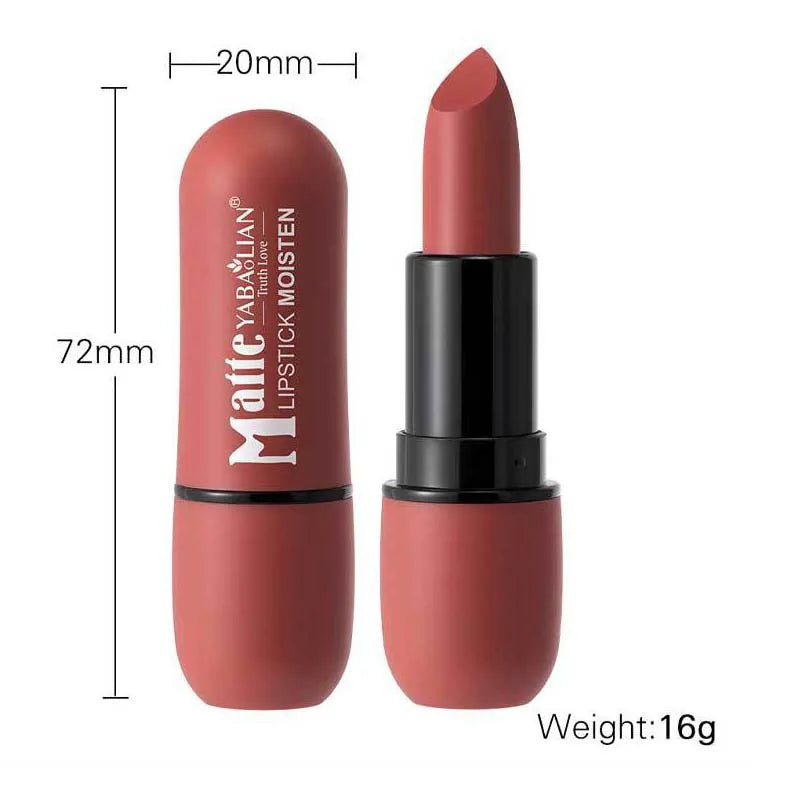 6-Color Matte Lipstick: Velvet Lip Color, Smooth, Waterproof, Long-Lasting Color Lip Makeup-2