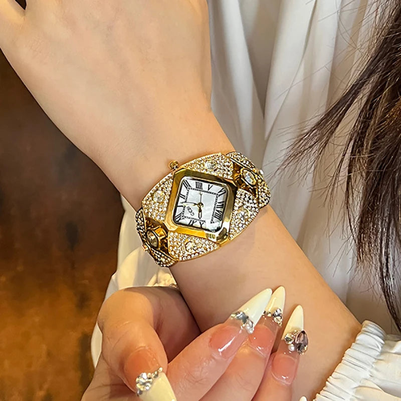 Elegant Rhinestone Ladies Bracelet Watch
