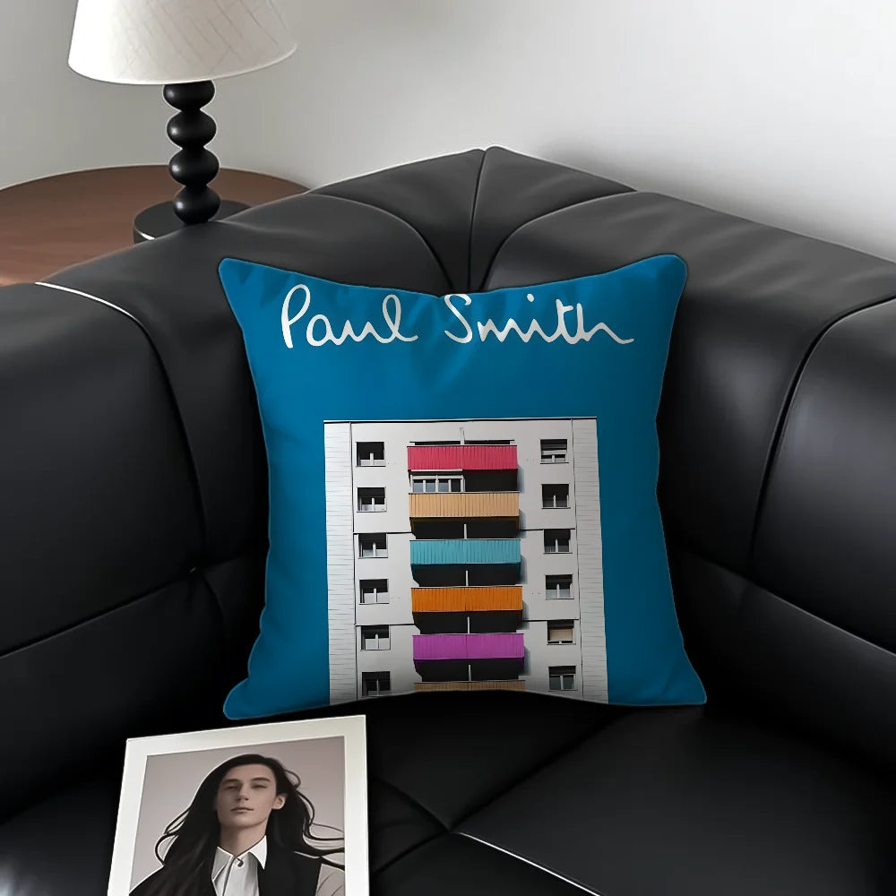 S-SmithS-F-FashionS-P-Paul Pillow Case Anti-dustmite Pillowcase Invisible zipper silky short plush Sofa cushion cover