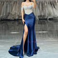 Luxury Mermaid Prom Dress Off-Shoulder Crystals