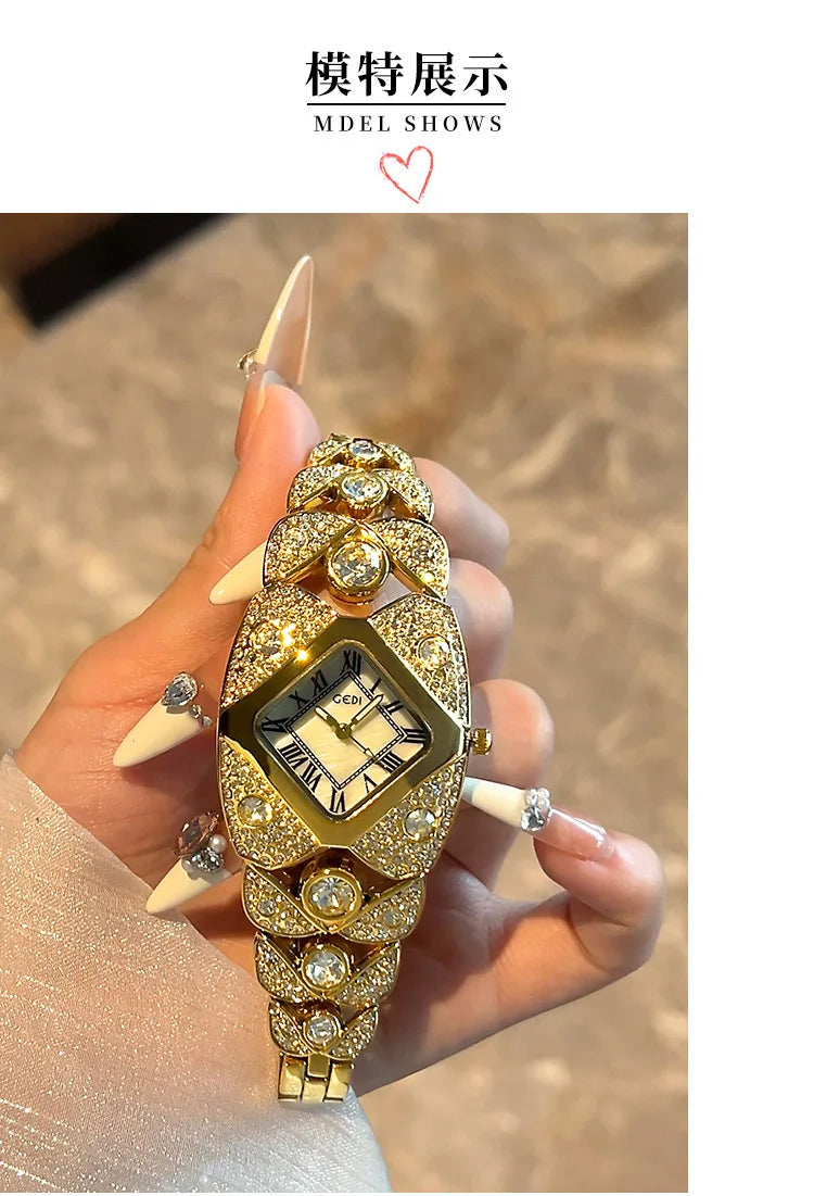 Elegant Rhinestone Ladies Bracelet Watch
