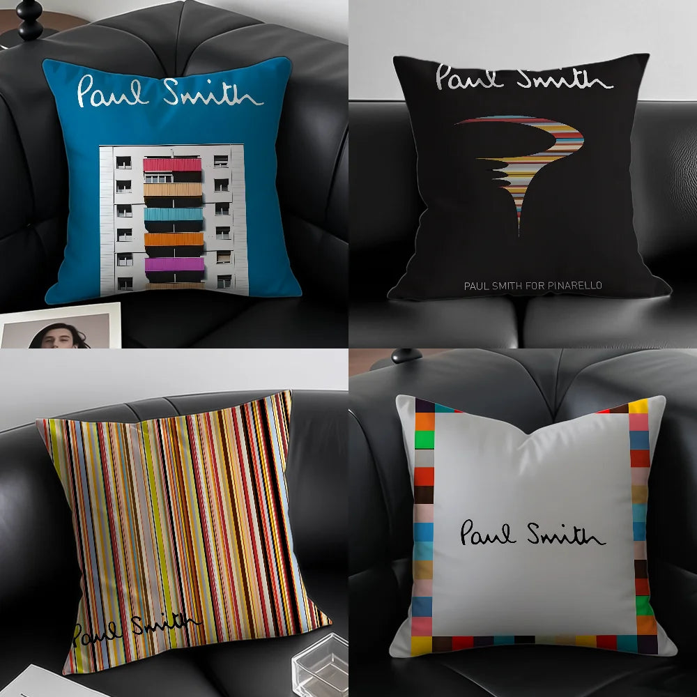 S-SmithS-F-FashionS-P-Paul Pillow Case Anti-dustmite Pillowcase Invisible zipper silky short plush Sofa cushion cover