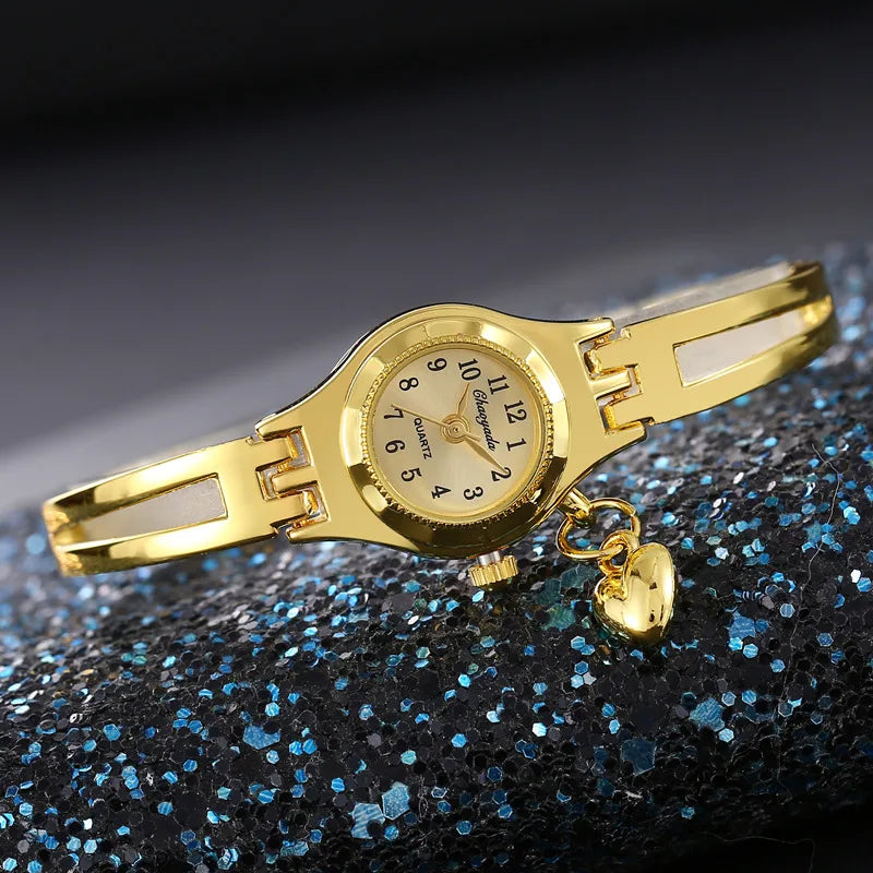 Gold Dial Elegant Quartz Bracelet Watch