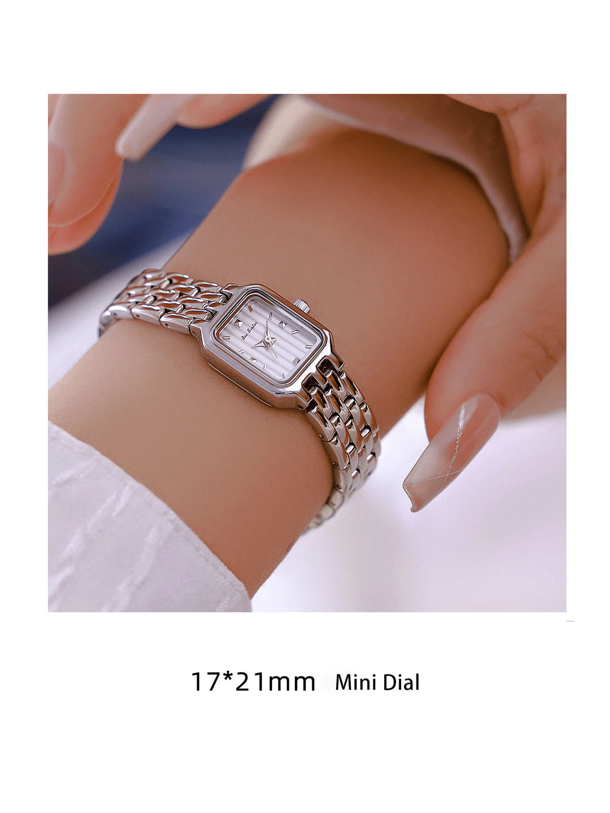 Women’s Fashion Square Small Dial Watch Stainless Steel Bracelet Luxury Quartz Wristwatch Simple Lady Dress Gift 2025 New