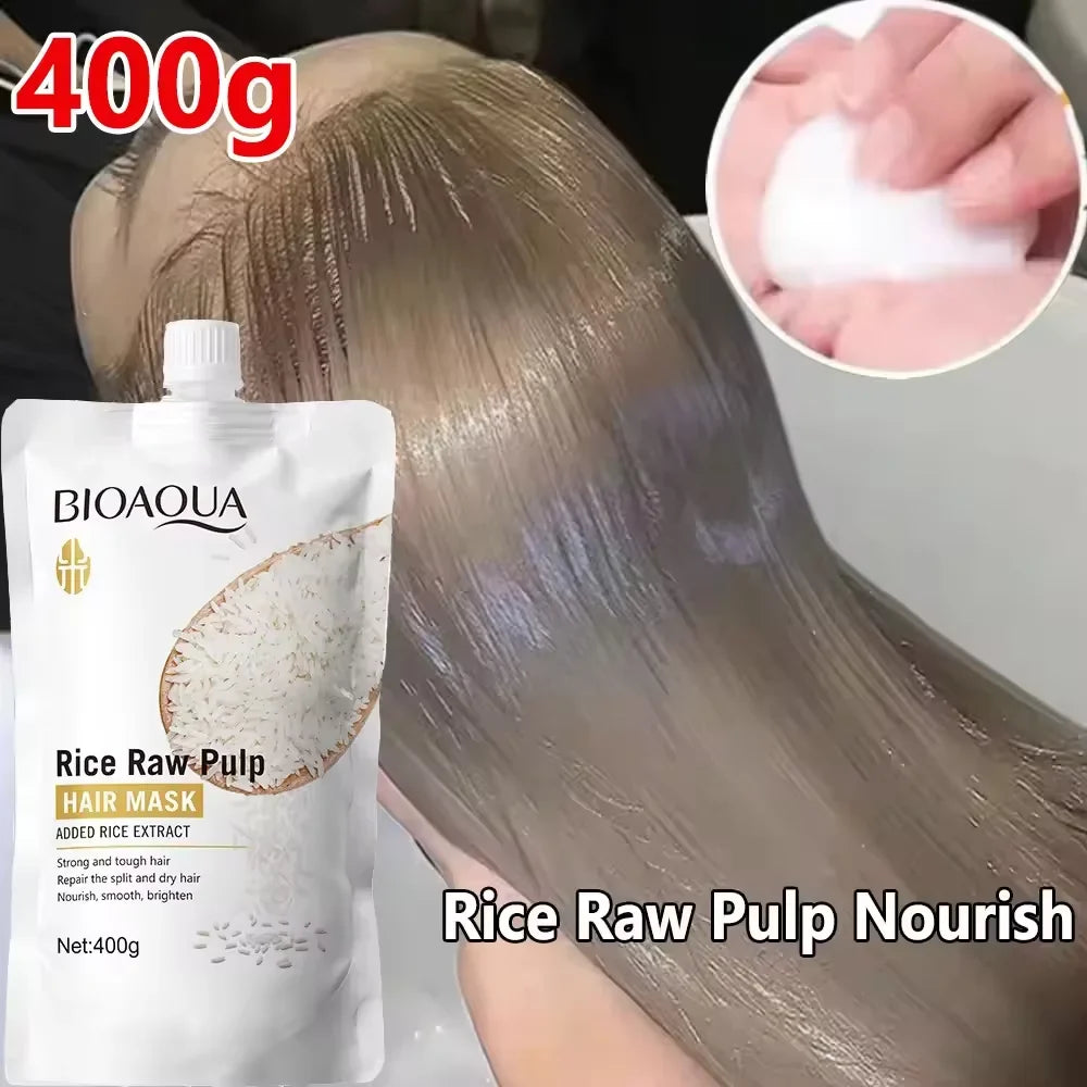 1Magical Keratin Hair Mask 5 Seconds Repair Damaged Frizzy Hair Soft Smooth Shiny Rice Moisturizing Hair Care-0