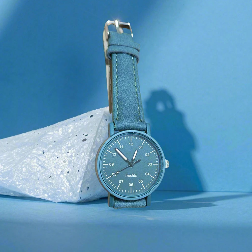 Women's Watch PU Leather Strap Bracelet Women Quartz Watches Small Round Dial Fashion Wristwatch for Ladies Girls