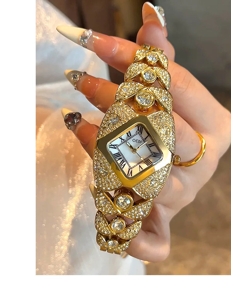 Elegant Rhinestone Ladies Bracelet Watch