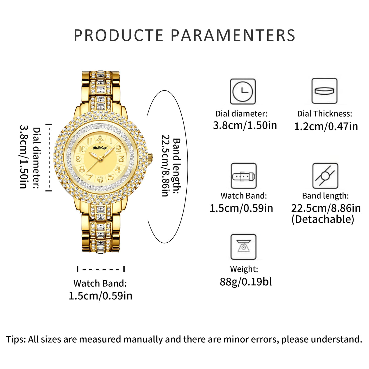 Luxury Rhinestone Bracelet Quartz Watch