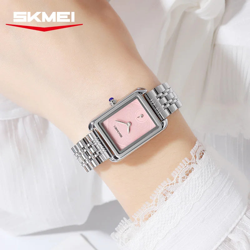 SKMEI 2670 Simple Fashion Elegant Rectangle Women Watches Analog Quartz Wristwatches Reloj Mujer Girls Clock Gift（Without Box）