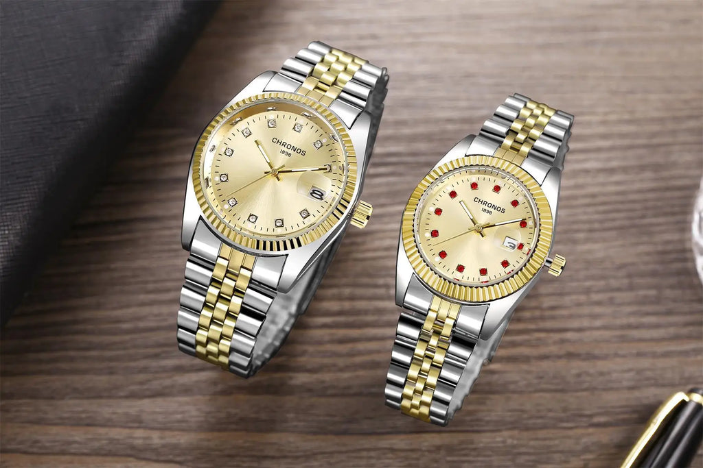 Luxury Brand New Women's Wristwatch Elegant Quartz Watch 32mm Ladies Fashion Waterproof Watches Stainless Steel Rhinestone Clock