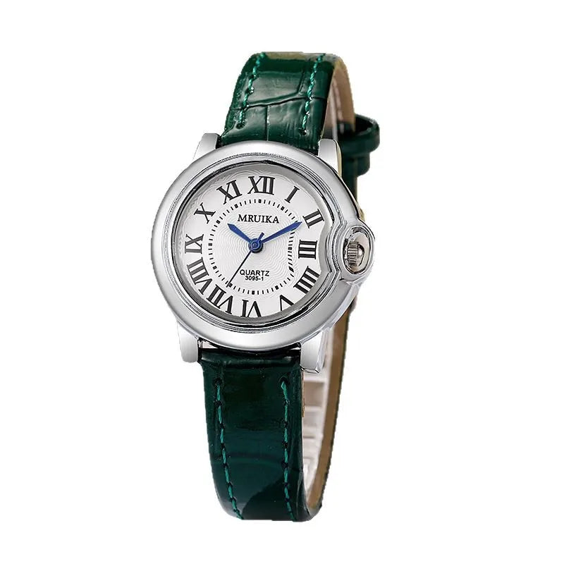 Brand Women round Rome Dial Quartz Watches Fashion Ladies Leather Strap Wristwatch Love Gift Clock Dropshipping reloj mujer