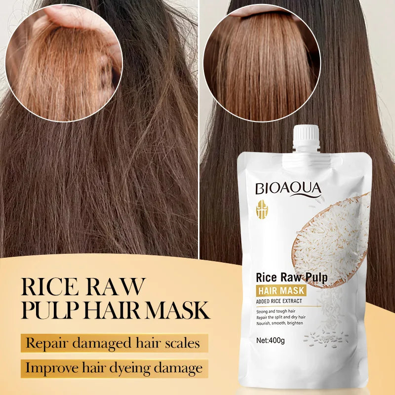 1Magical Keratin Hair Mask 5 Seconds Repair Damaged Frizzy Hair Soft Smooth Shiny Rice Moisturizing Hair Care-2