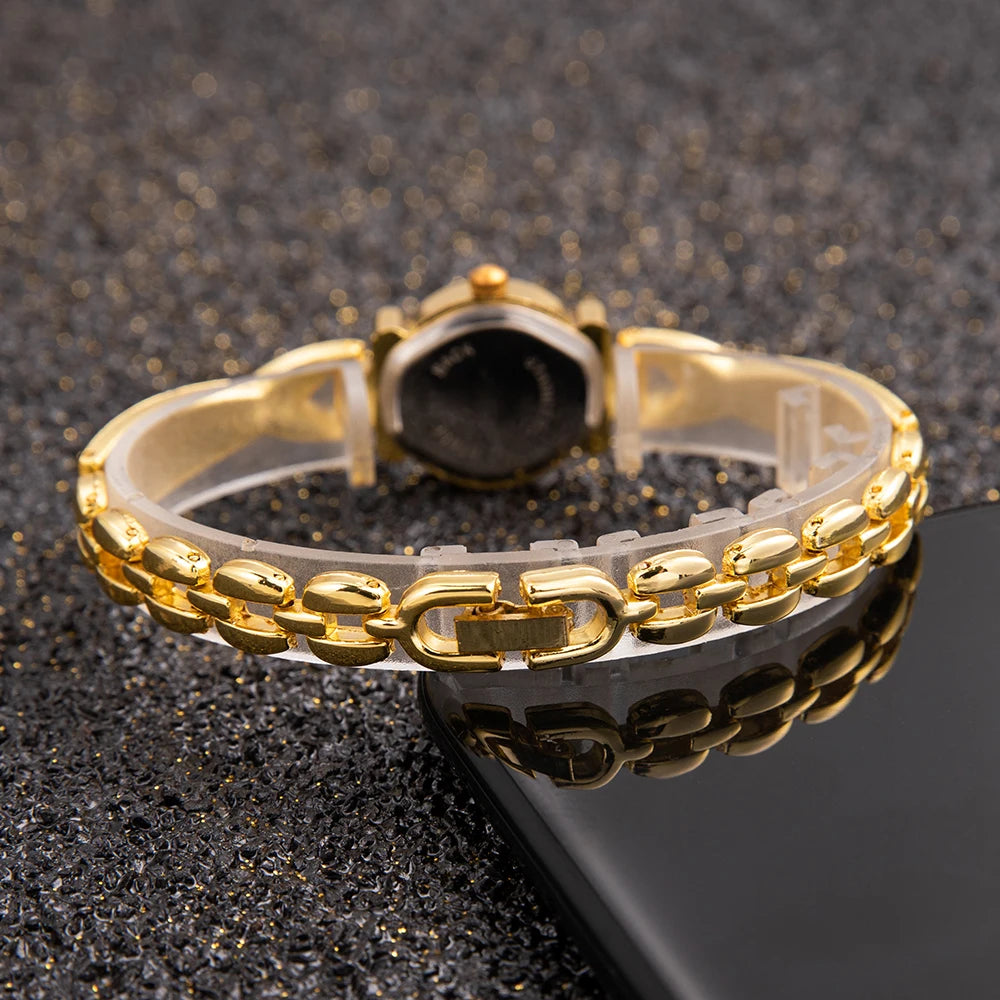 Gold Dial Elegant Quartz Bracelet Watch